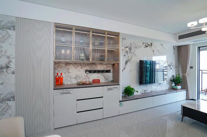 半開放式廚房聯(lián)動(dòng)餐廳，所有空間完美融合的現(xiàn)代風(fēng)格戶型！